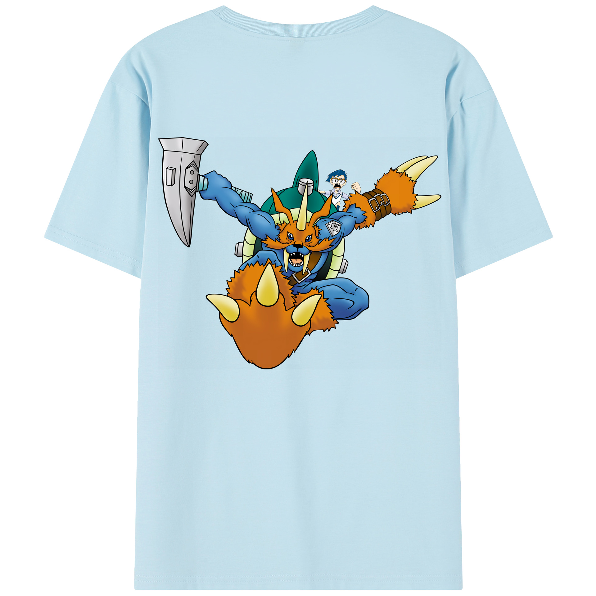 （画像用） Digimon デジタルモンスター/デジモン 綿100％半袖Tシャツ（背面プリント）